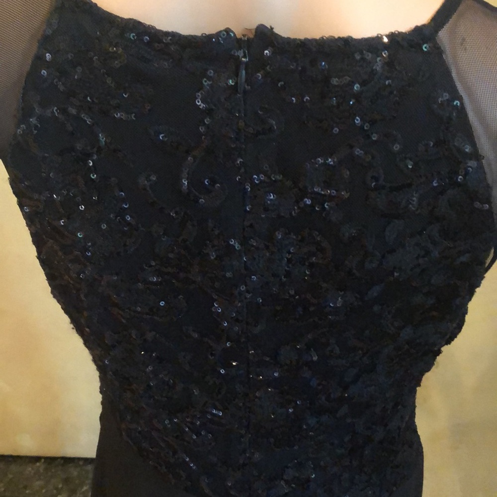 Ralph Lauren Black Sequin Embellished Maxi Gown - Picture 4 of 5